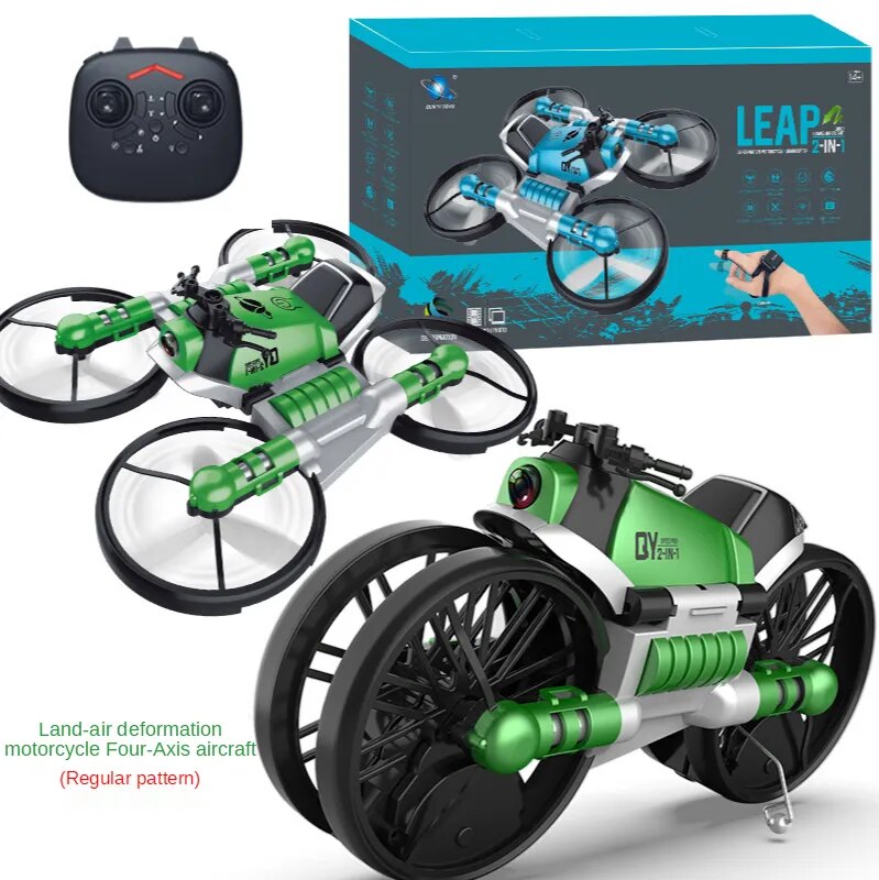 RC Drone 2.4G Deformable Motorcycle Foldable Remote Control Plane WiFi Quadcopter Drones with Camera Hd  Rc Helicopter Gifts Toy