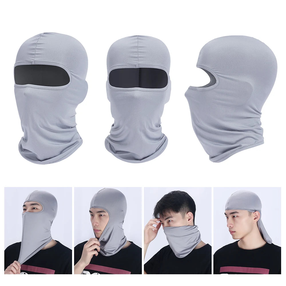 Men's Caps Cycling Balaclava Full Face Ski Mask Bicycle Hat Windproof Breathable Anti-UV Motocross Motorcycle Helmet Liner Hats