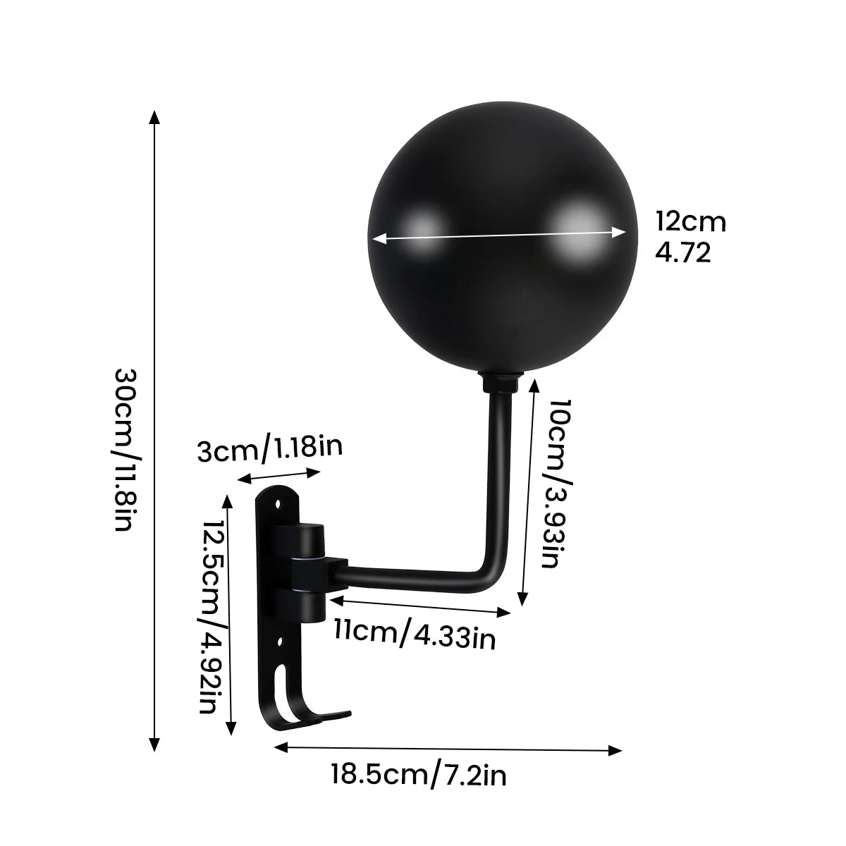 Motorcycle Helmet Rack Wall Mount Stain Steel Helmet Holder 180 Rotation Helmet Hanger with Double Hook Bike Helmet Holder