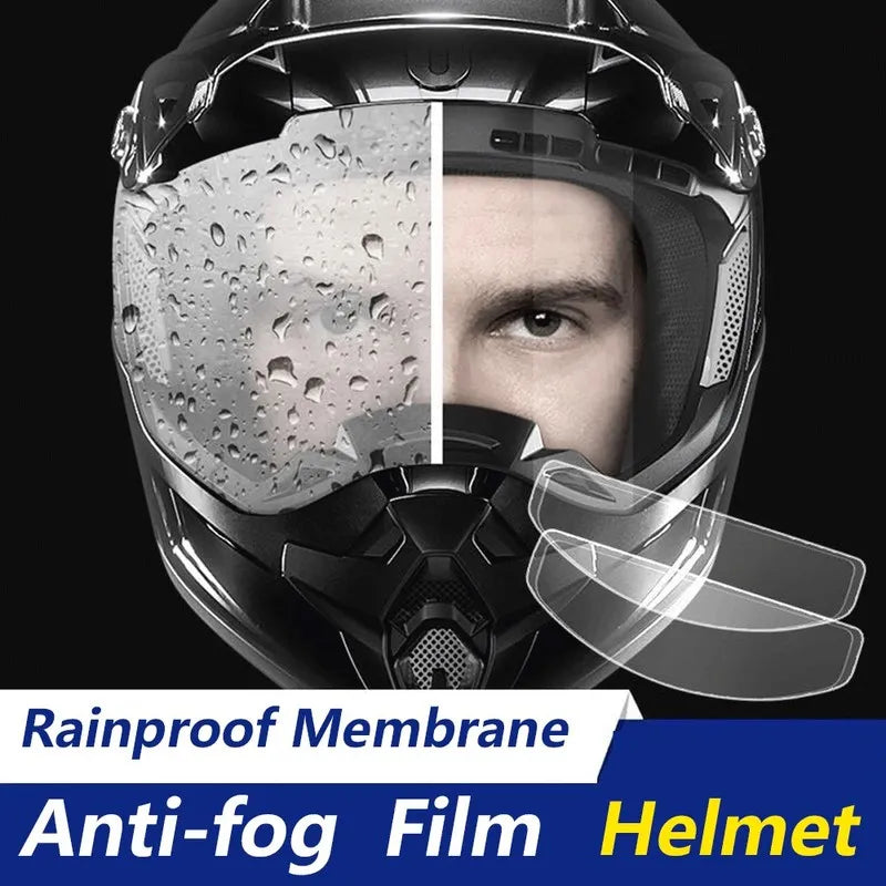 New Universal Motorcycle Helmet Clear Patch Film  Anti-fog Film and Rain Film Durable Nano Coating Sticker Film Helmet wholesale