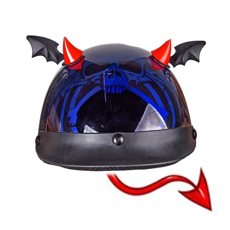 Helmet Short Devil Horns Decoration Stickers Motorcycle Bicycle Helmet Styling Headwear Decor Helmet Accessories