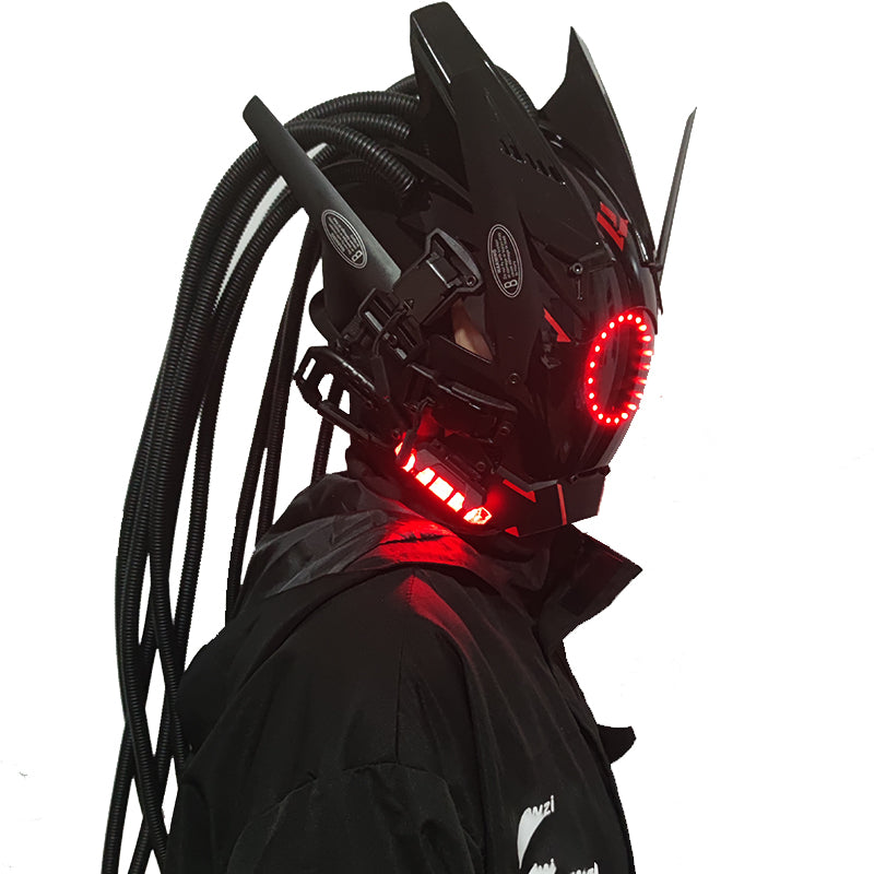 Round Lamp Braids Cyber Mask Sci-Fi Gear