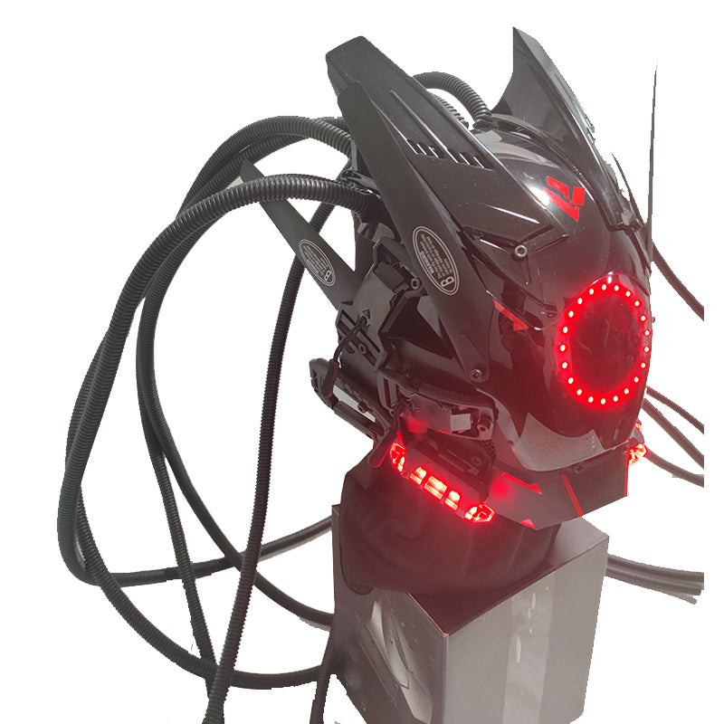 Round Lamp Braids Cyber Mask Sci-Fi Gear